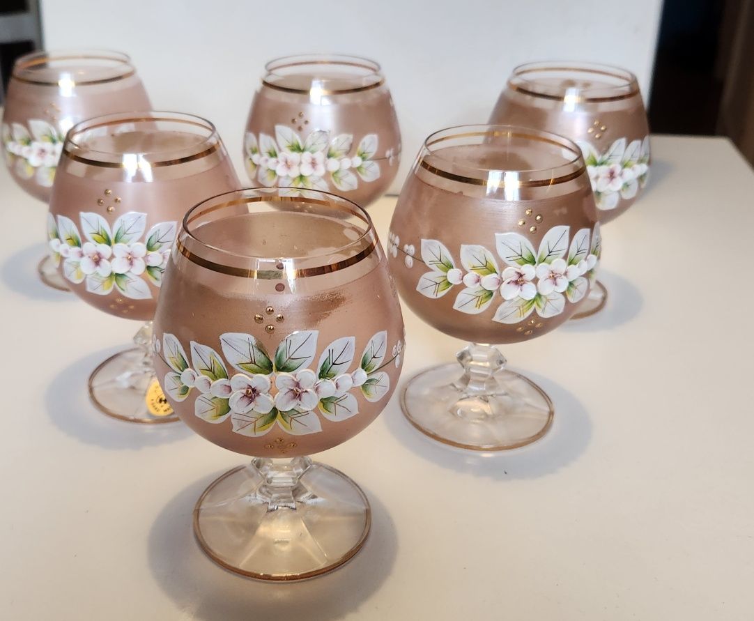 Set vintage cristal bohemia hand made