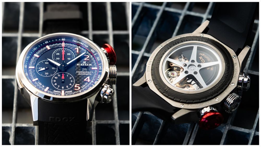 Titanium EDOX Chronorally - Swiss Made - Automatic Chronograph