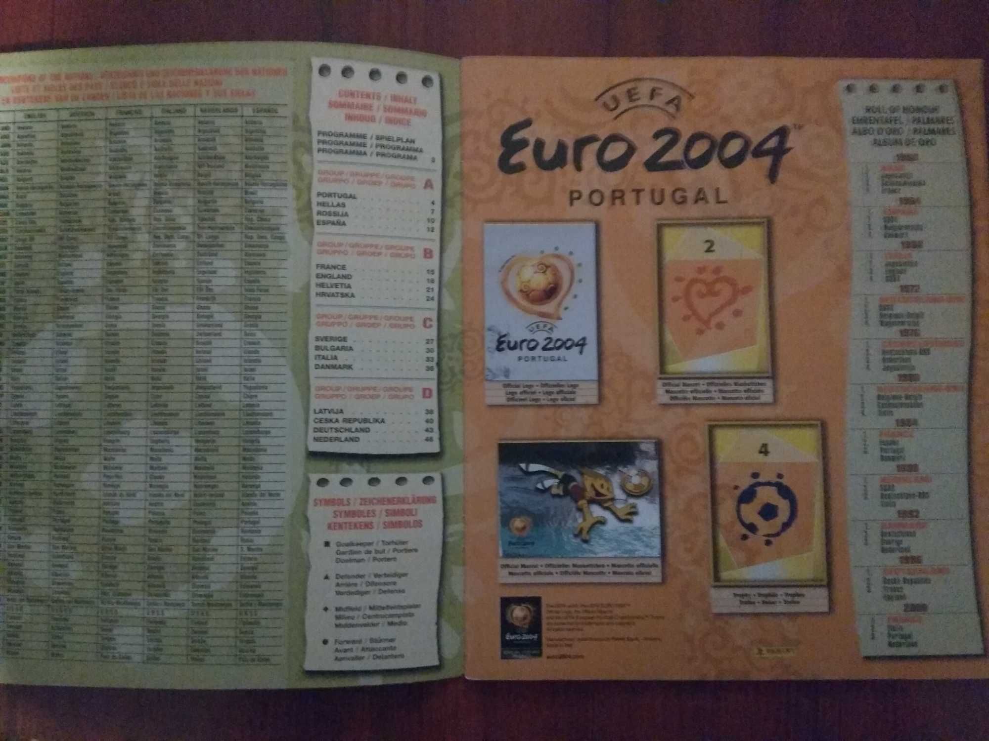 Панини албум за стикери Евро 2004