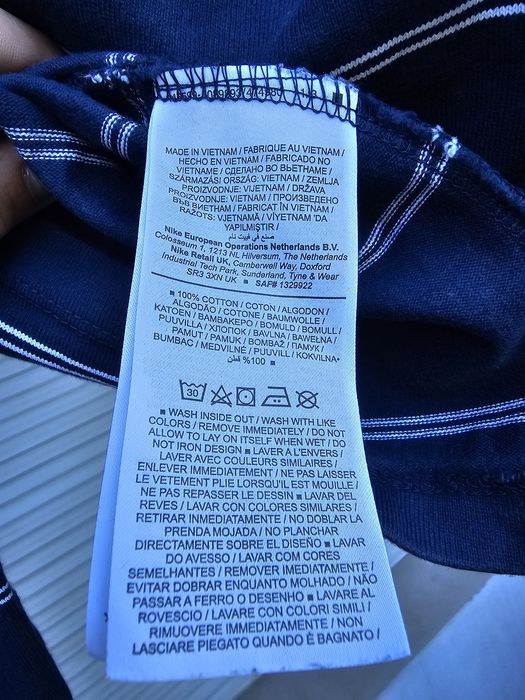 Nike W NSW JSY Stripe LS Top – дамска блуза, тъмносиня с бели райета