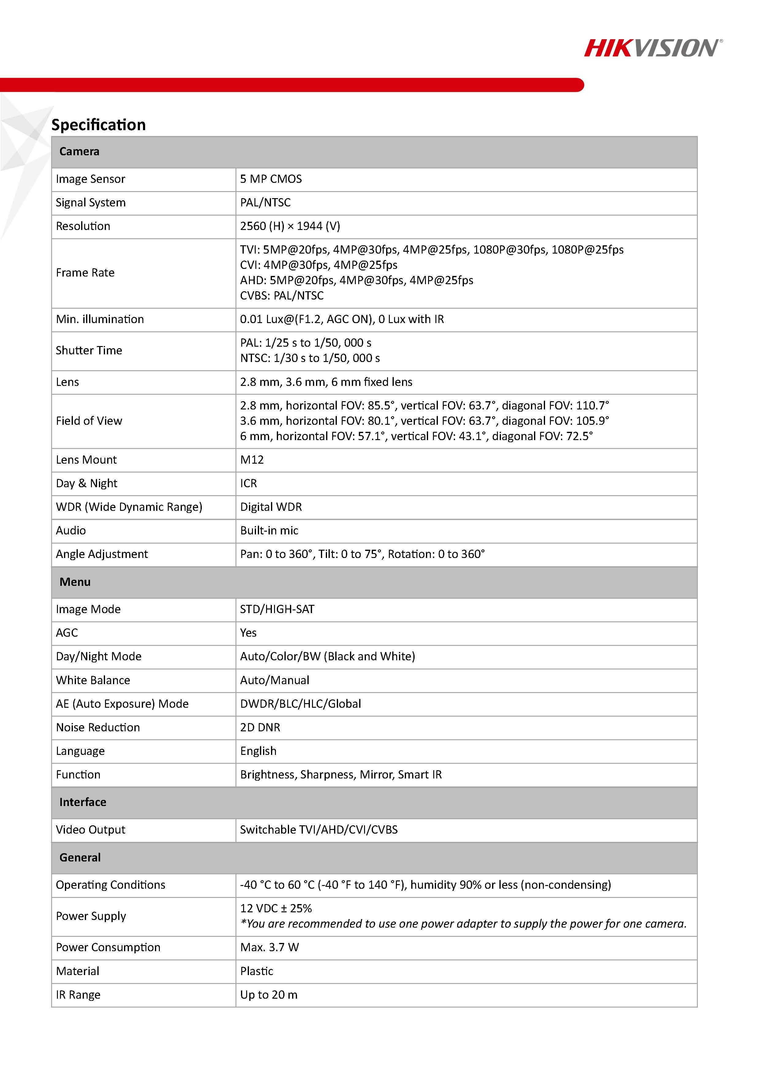 Hikvision DS-2CE76H0T-ITPFS 5MPx Водоустойчива Аудио Камера с Микрофон