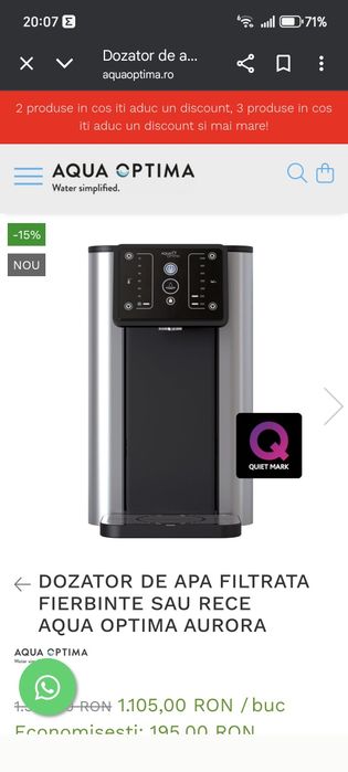 Dozator apa Aqua Optima