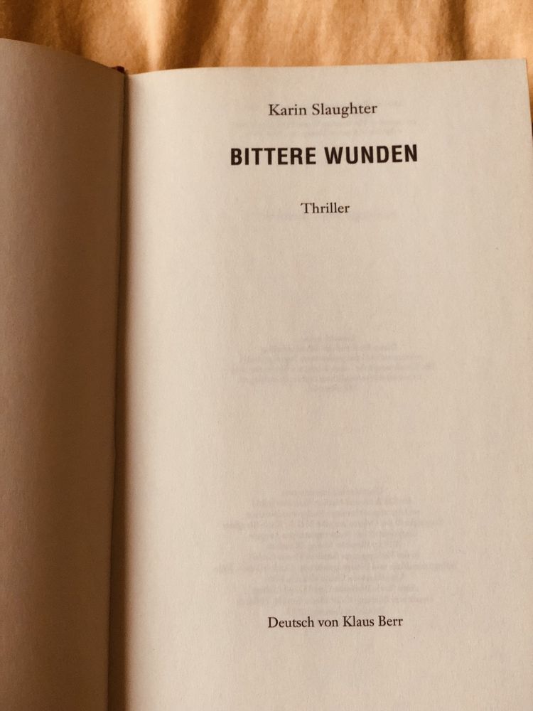 Bittere Wunden - triller - Karin Slaughter
