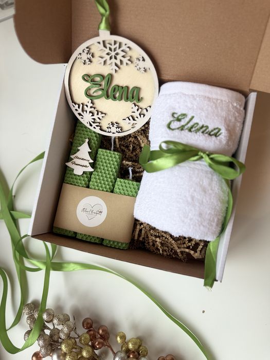 Set cadou craciun/glob personalizat ,ingeras brad ,prosop personalizat