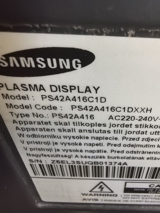 Телевизор Самсунг PS42A416C1D