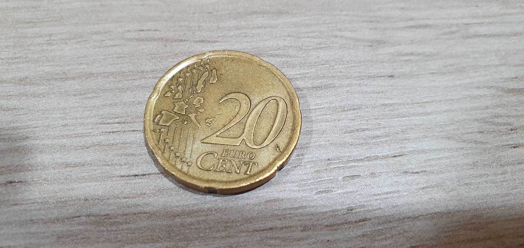 Moneda 20 eurocenți an 1999