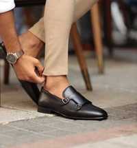 Pantofi loafer monk 43 de lux Gianni Feraud NOI piele naturala moale