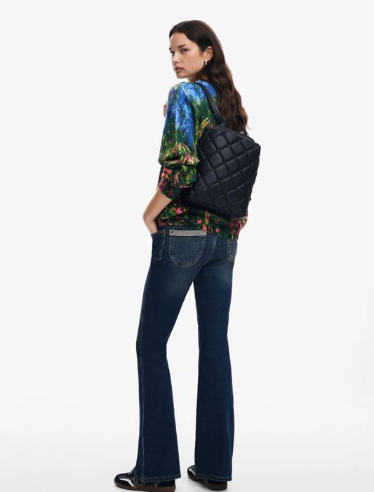 Раница кожена черна Desigual