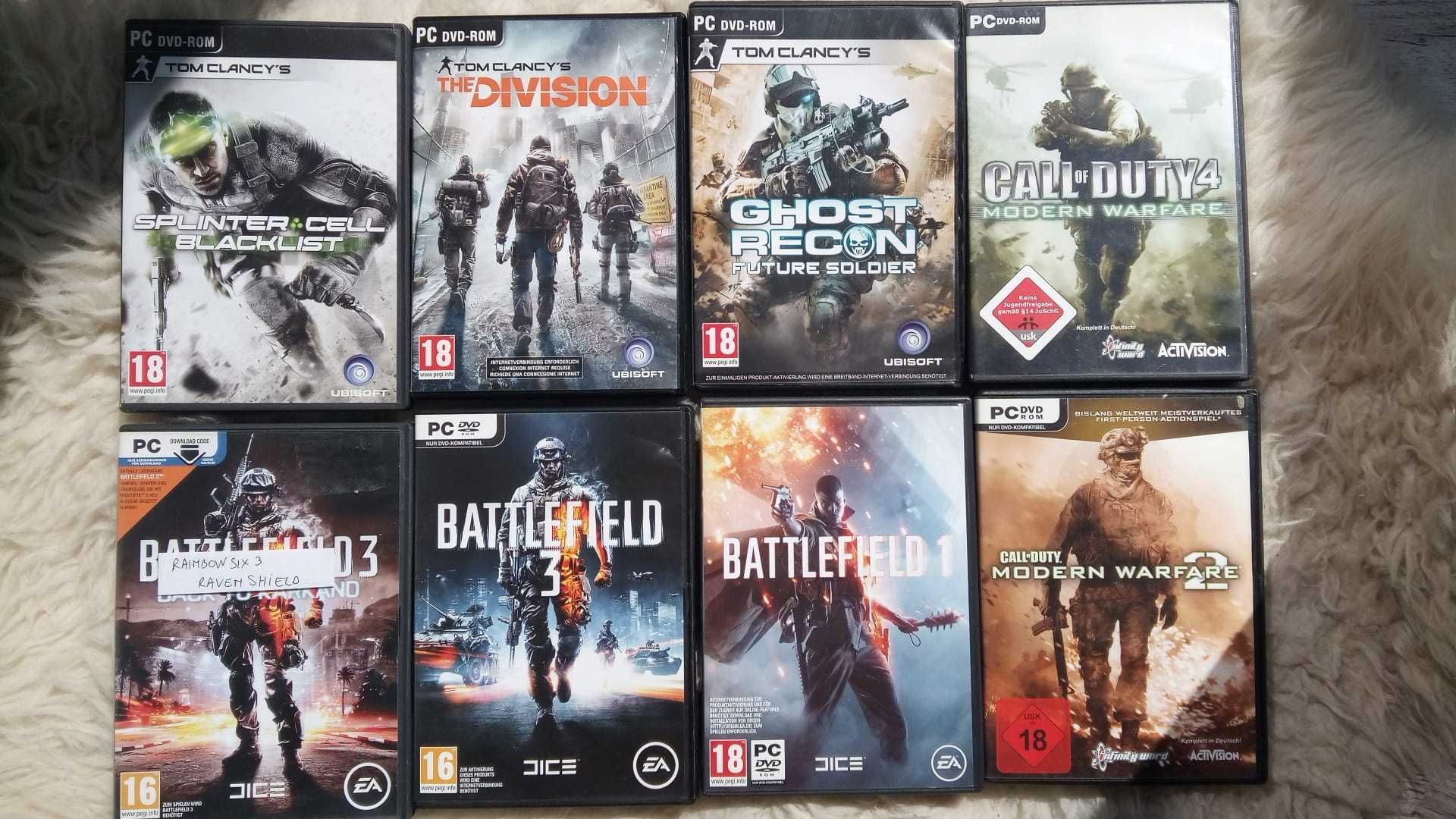 Counter Strike 1, Source, Battlefield 1,3,Rainbow Six3, Medal of Honor