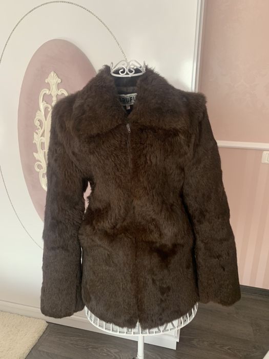 Haina din blana naturala de iepure marimea 36/ S