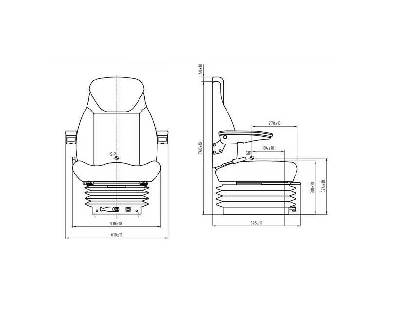 Scaun tractor suspensie mecanica, import Germania