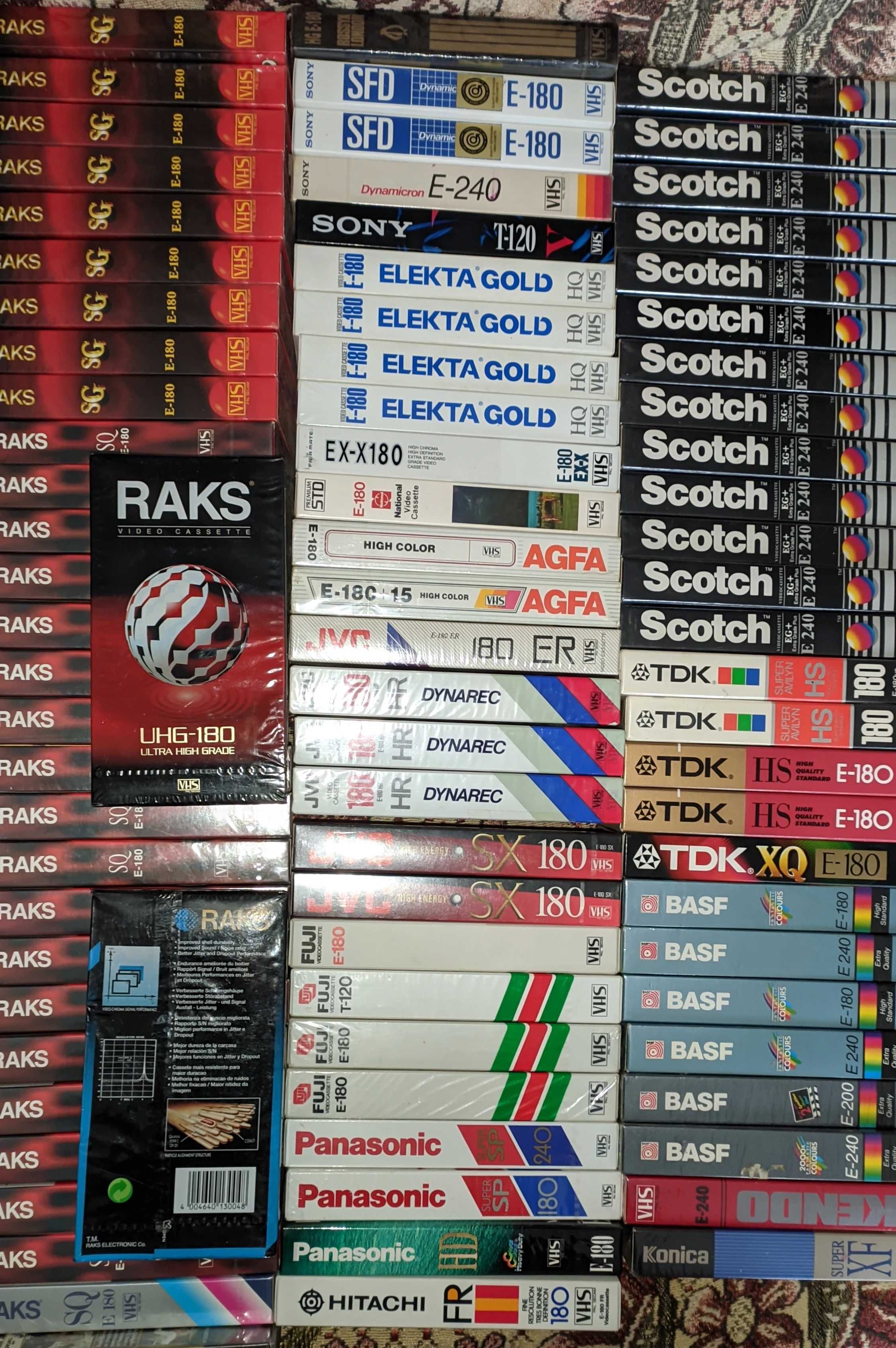 Casete Video VHS - scotch, jvc, basf, tdk, sony, elekta, fuji, raks