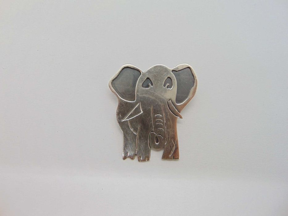 Brosa elefant din argint Mexic