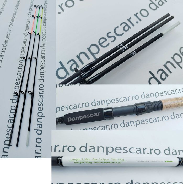 Lanseta fibra de carbon ROBIN HAN X SENSE Feeder 3,30 metri A:150gr