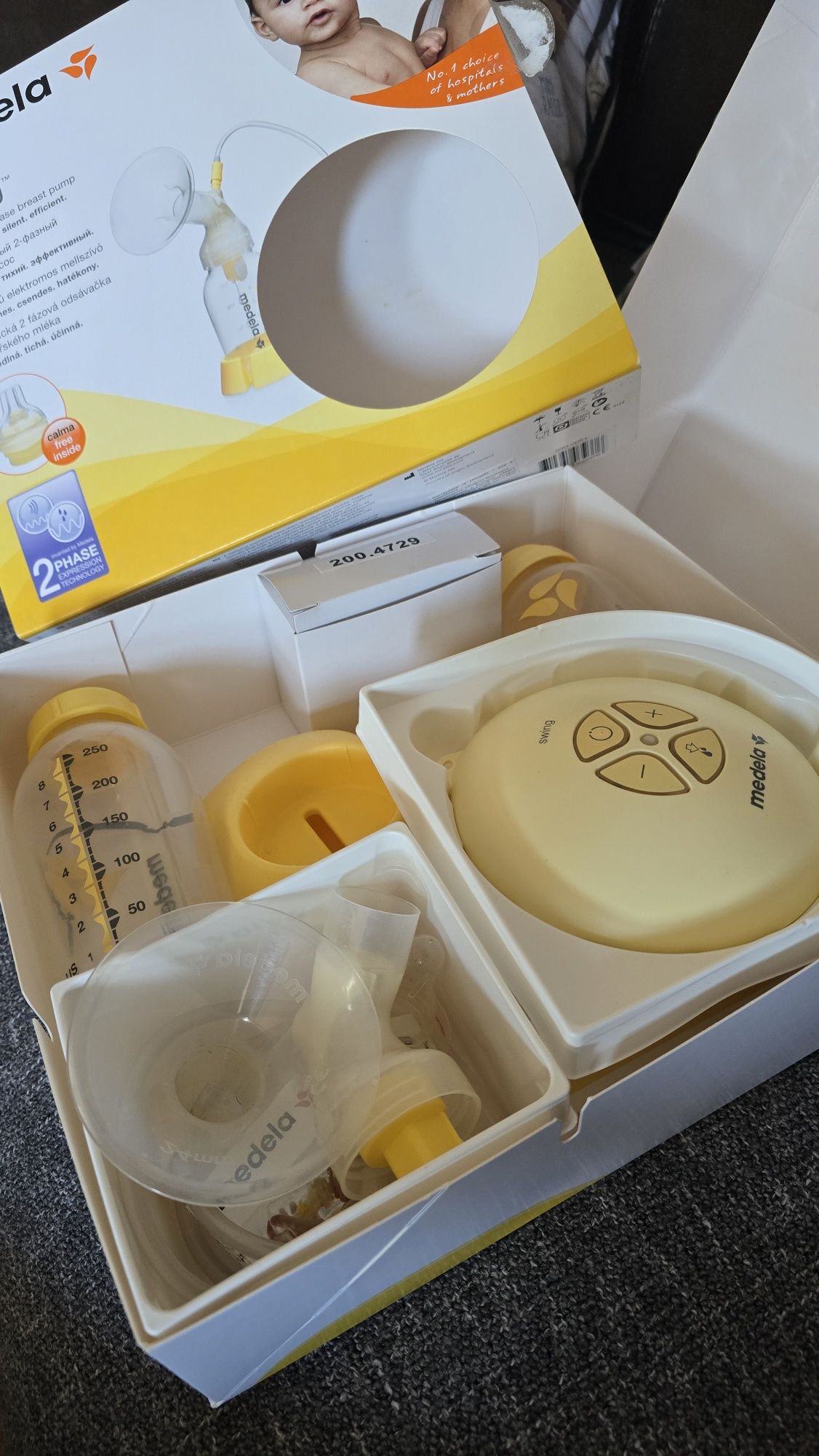 Електрическа помпа за кърма Medela Swing+250ml шише