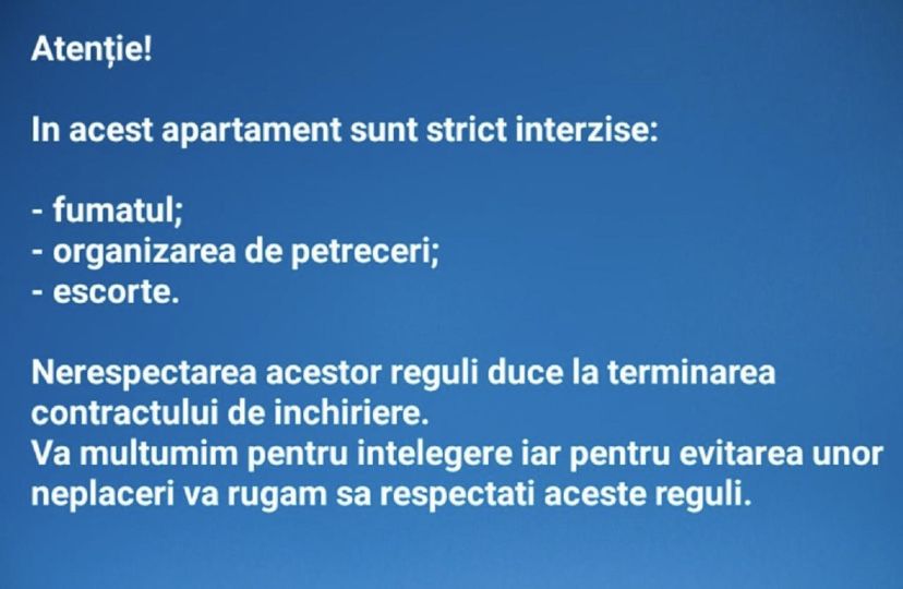 Inchiriez apartament LUX, bloc nou, regim hotelier, 2 camere , cazare