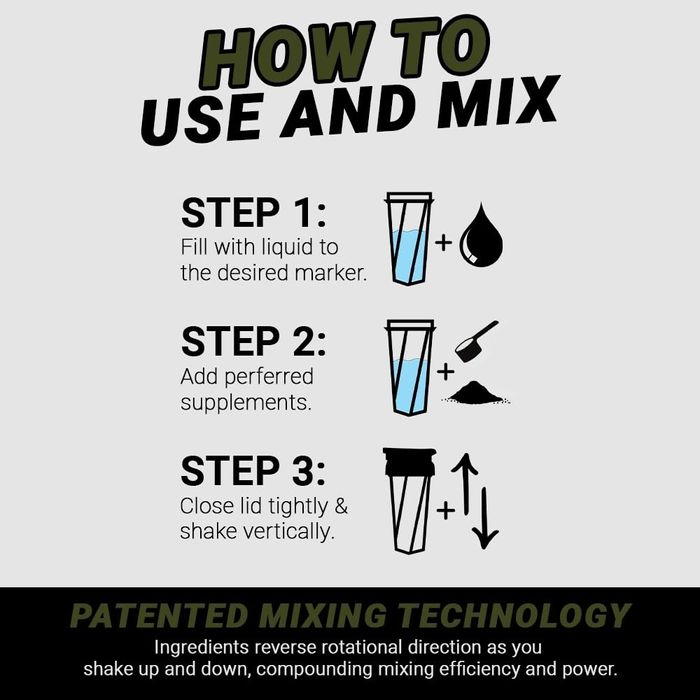 Shaker proteic HELIMIX 2.0 Vortex, 800 ml (28 oz) - Sticlă de apă port