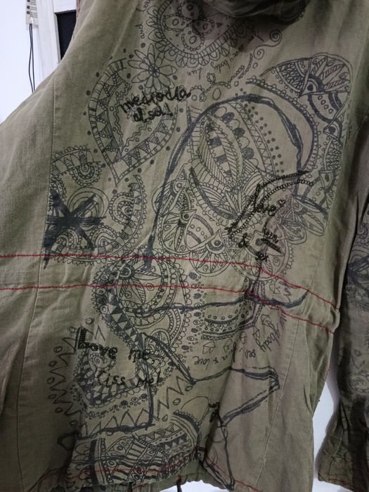 Jacheta Desigual Kiss Love Sex dama mărimea XS S 36 Hippie Punk Rock.I