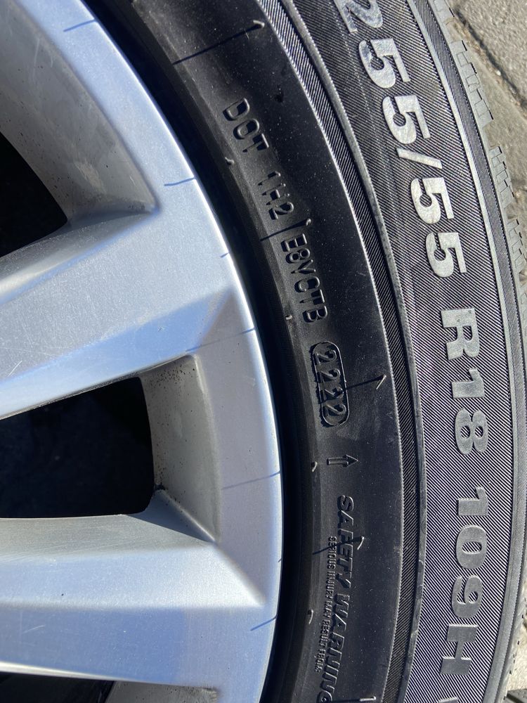 Джанти VW TOUAREG 18 цола с Зимни гуми KUMHO 255/50/18, Dot 22г