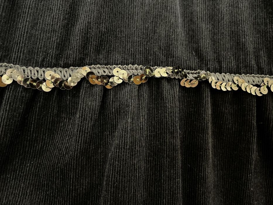 Fusta lunga catifea verde inchis