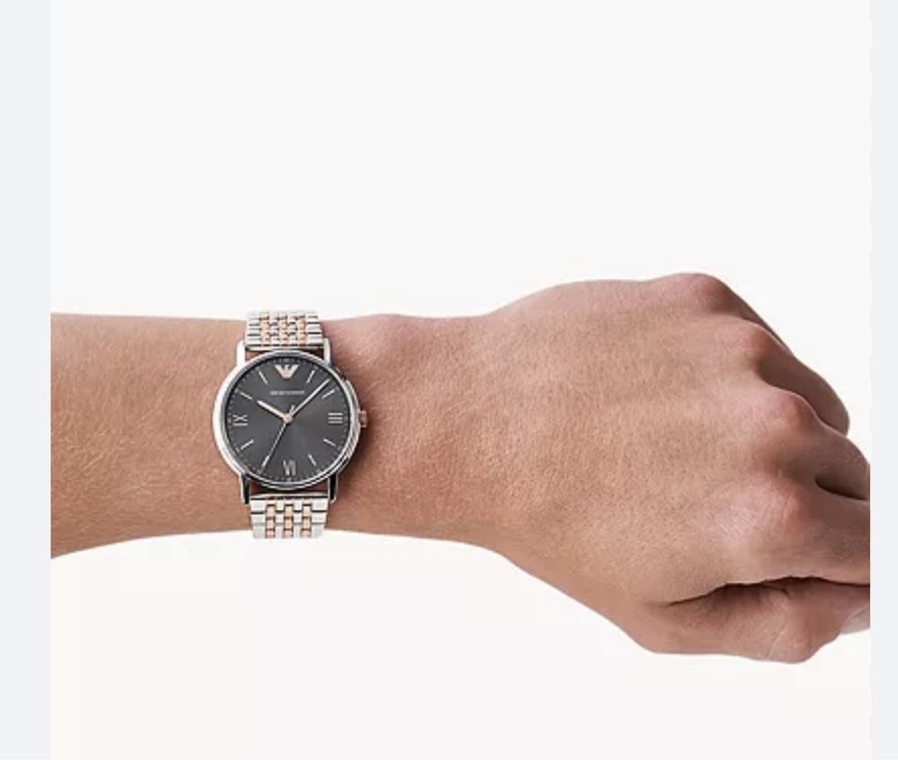 Оригинален часовник Emporio Armani Three-Hand Two-Tone Stainless Steel