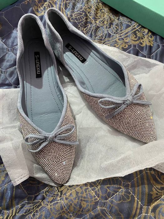 Голубые балетки, новые!