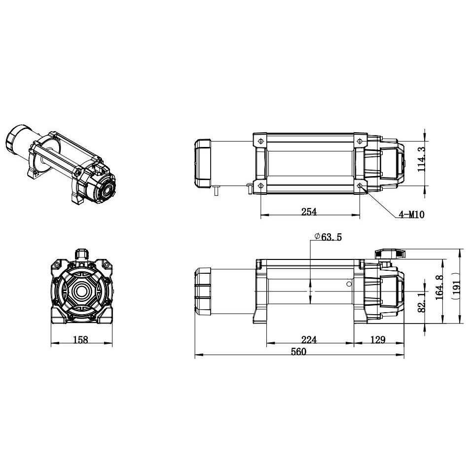 Troliu auto electric 13500lbs/6130kg serie XP/XD