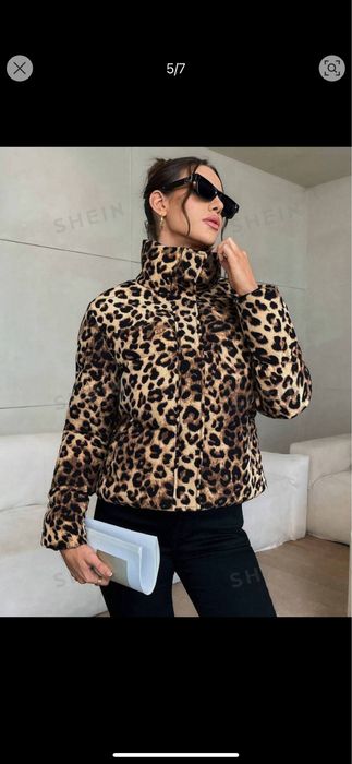 Geaca animal print marimea xs
