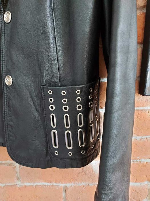 Geaca neagra din piele naturala masura M