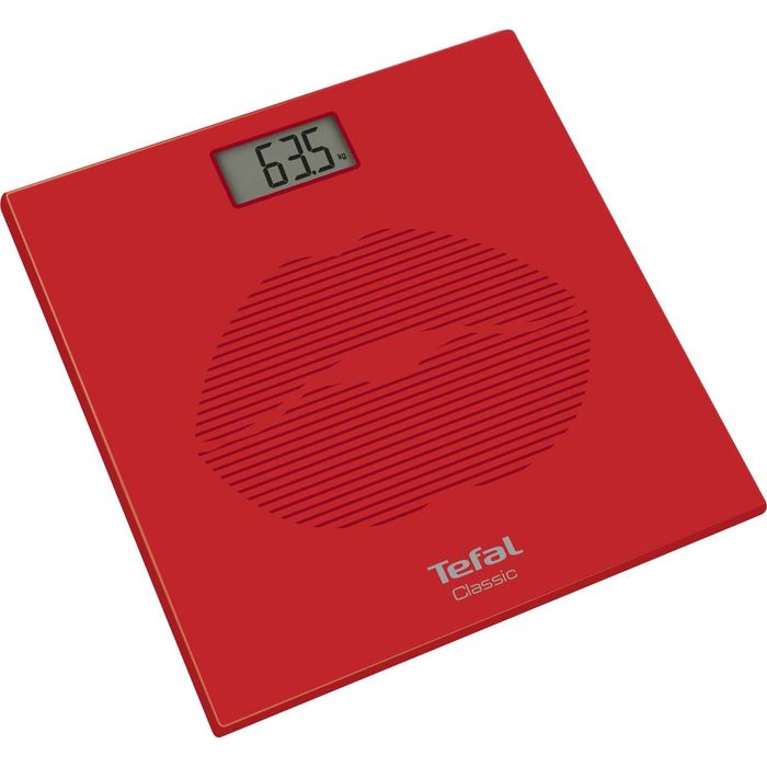 Cantar corporal Tefal Decor PP1149V0 160kg Lcd 30x30cm Rosu/Abstract
