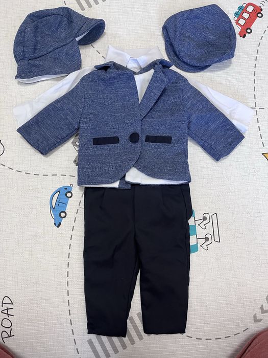 Costum de toamna/iarna pentru botez/evenimente marime mica