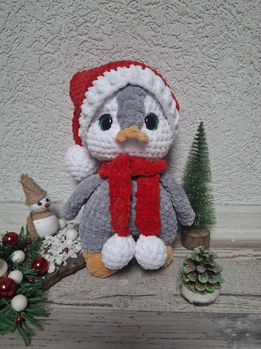 Плетено коледно пингвинче