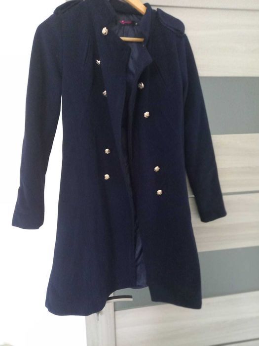 Trench stofa subtire cu nasturi militari