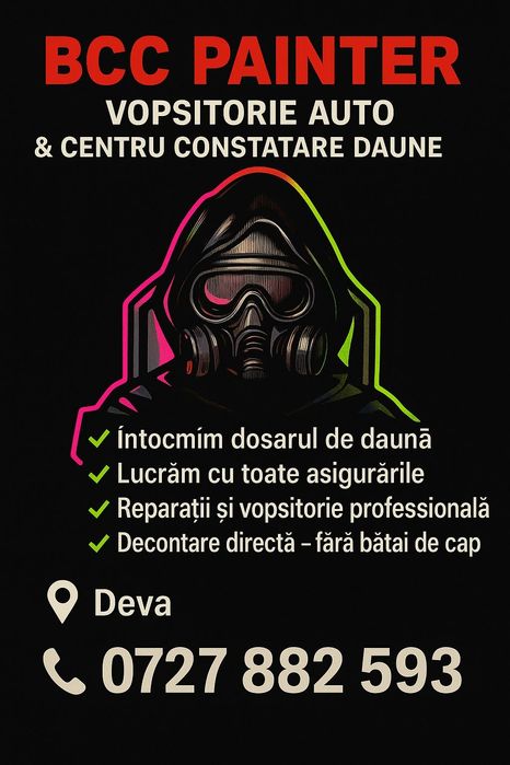 Vopsitorie/tinichigetie auto. Centru constatare daune auto