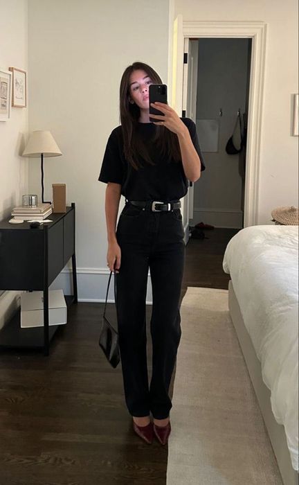 Zara черни дънки