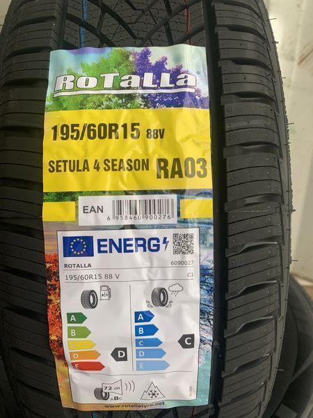 Нови всесезонни гуми ROTALLA SETULA 4 SEASON 195/60R15 88V НОВ DOT