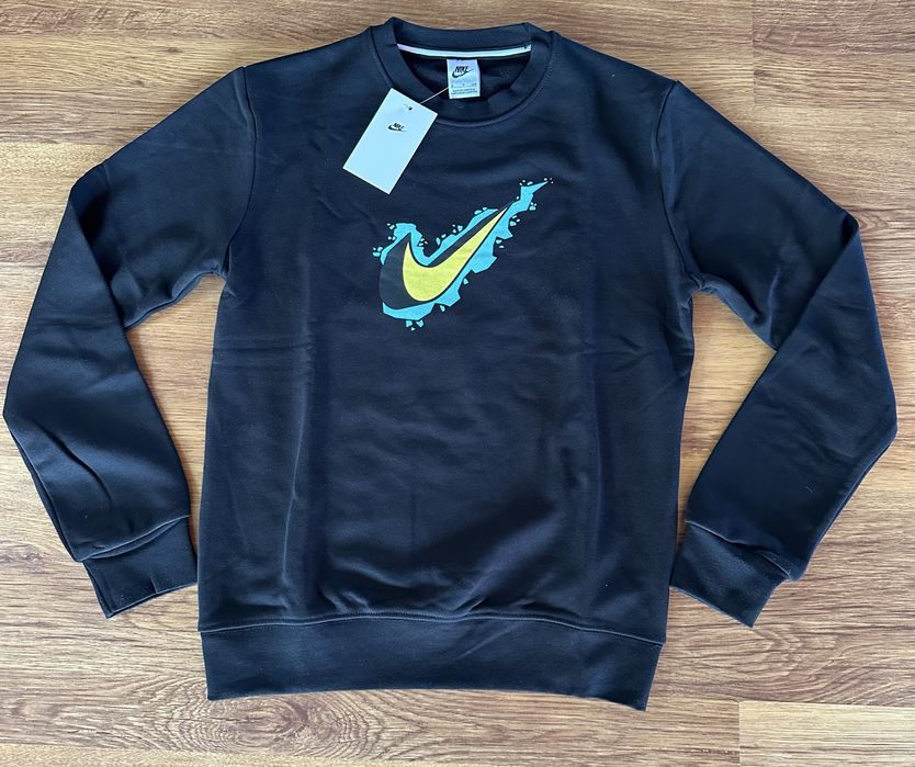 Мъжка,памучна,черна блуза Nike Air Max с голяма щампа на гърба