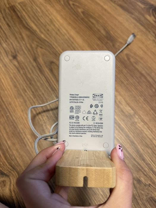Incarcator wireless - charging pad bamboo and textile