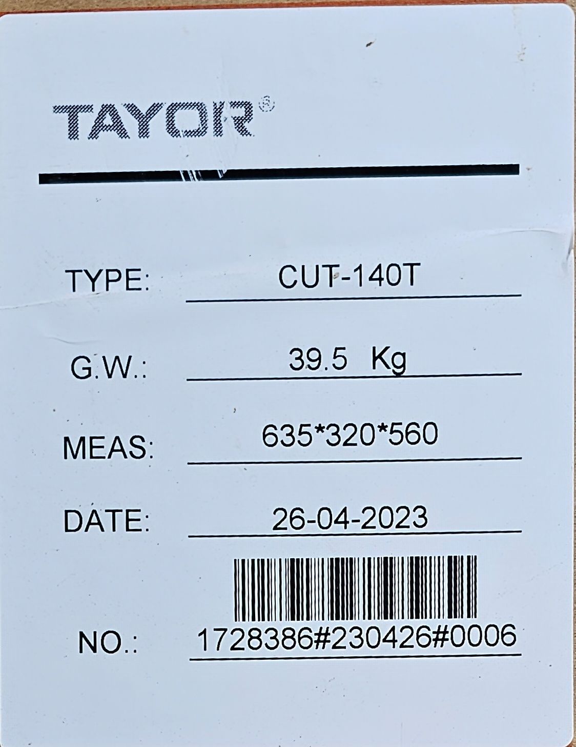 Plazmarez Tayor CUT-140T