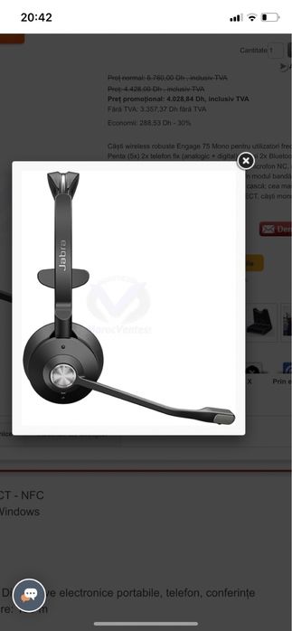 Casti Jabra Engage 65 Mono,Profesionale,Noi.Super oferta