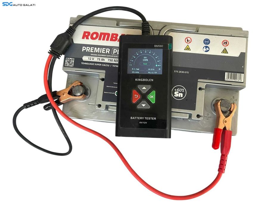 Baterie Acumulator Auto 75AH 750A Rombat Premier Plus 5752K30075 Volkswagen Audi Seat Skoda Ford Opel Toyota BMW Mercedes Renault Peugeot Dacia [B4560]