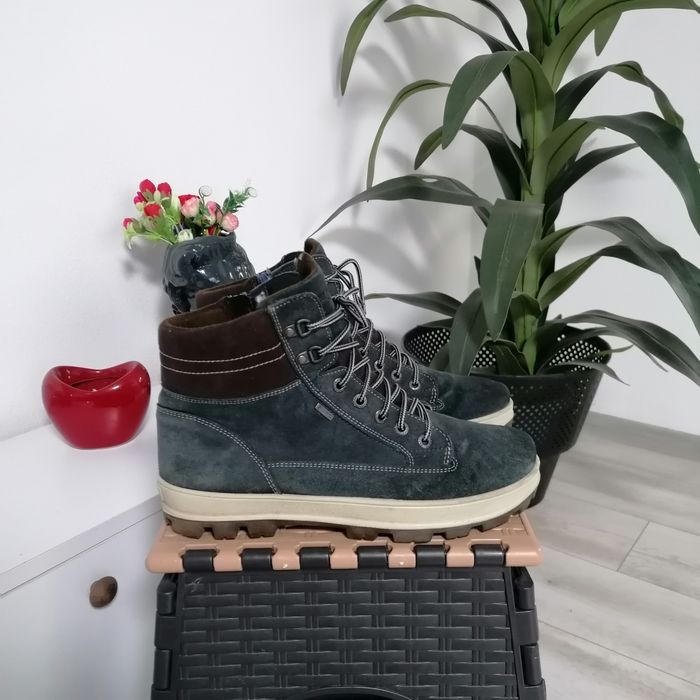 Ghete bărbați Superfit Gore-Tex, piele naturală și blănite la interior