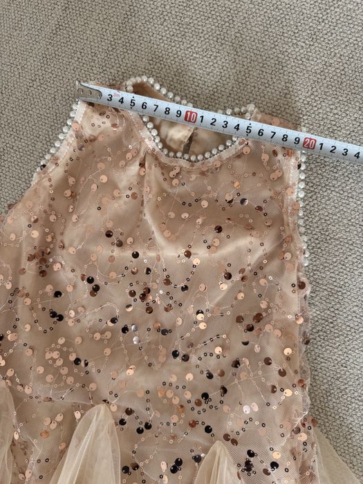 Rochie cu tulle si paiete fetițe (funda inclusa)