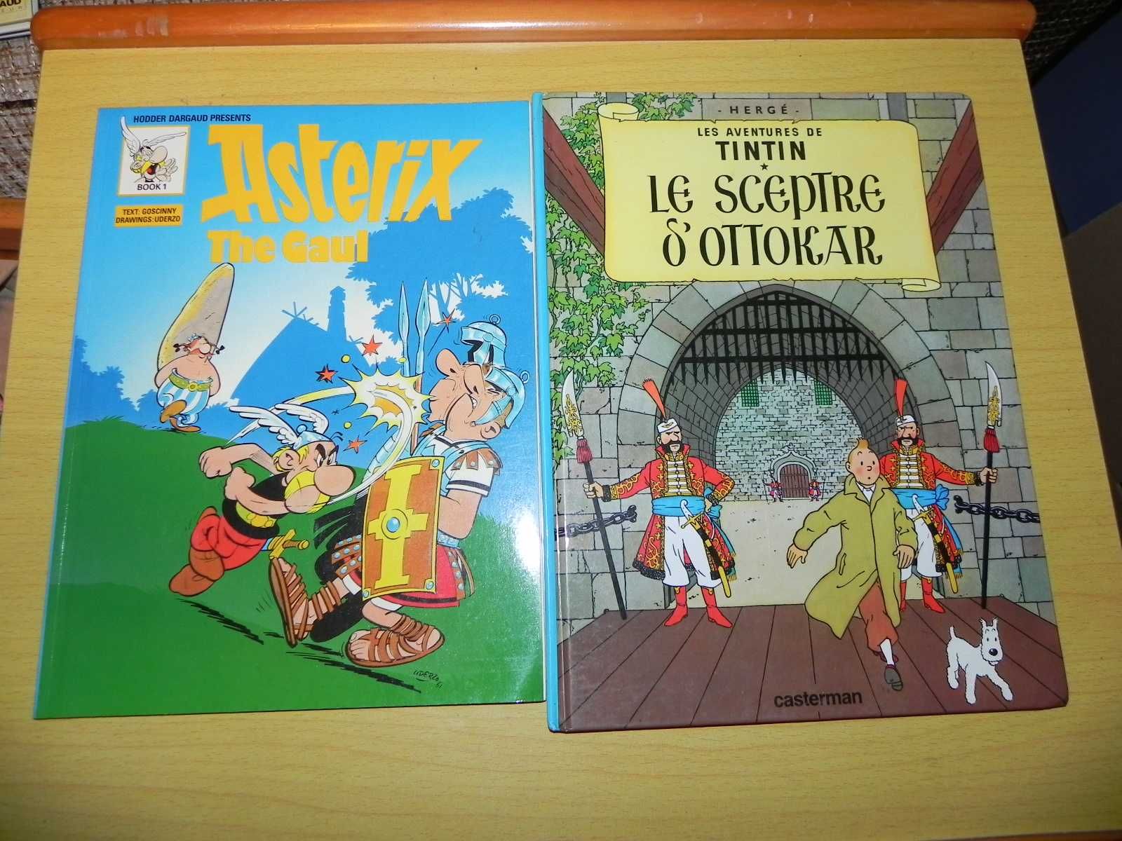 benzi desenate Asterix and The Falling Sky Tintin engleza franceza