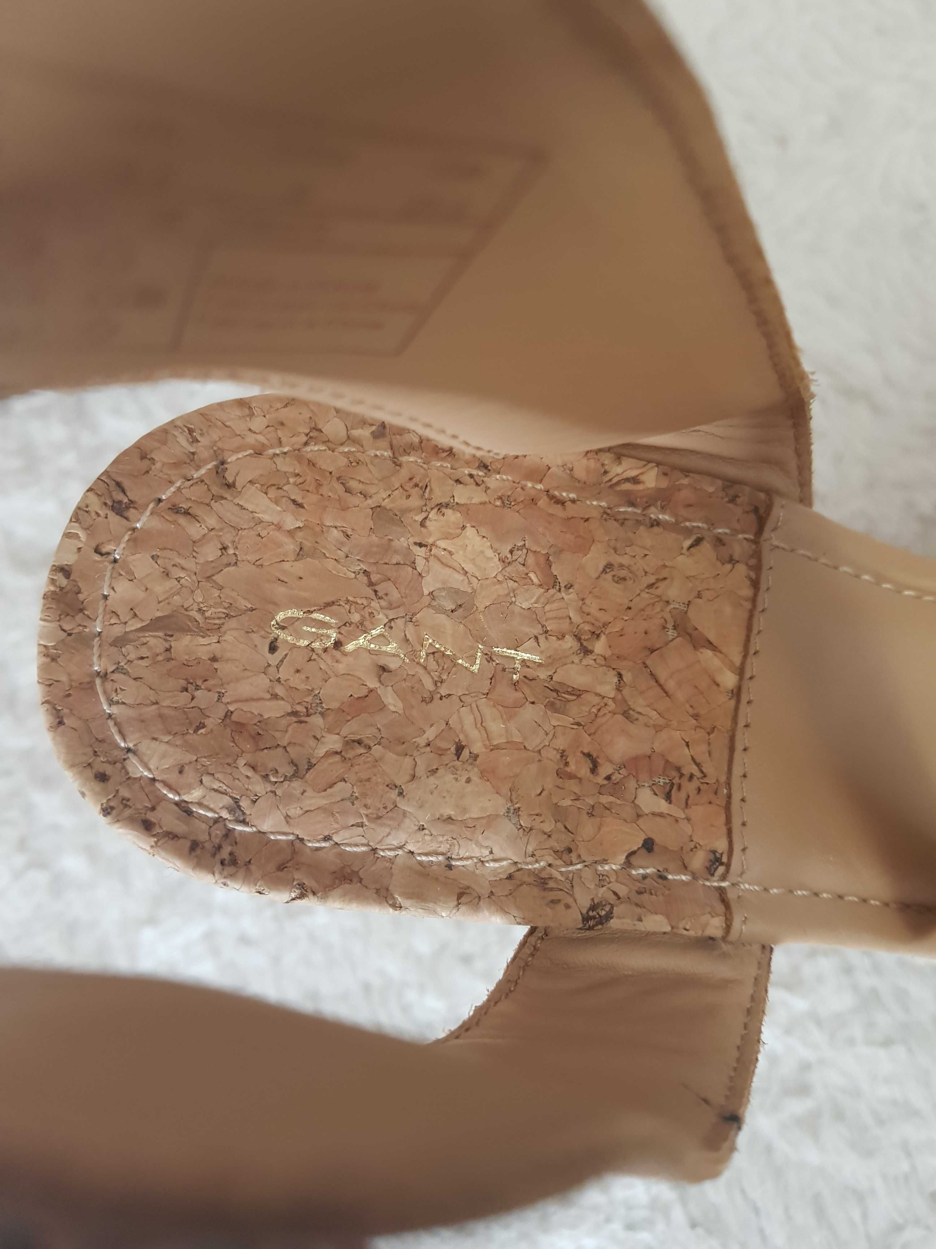 Оригинални дамски чехли сандали Alberta Ferretti Gant Естествена кожа