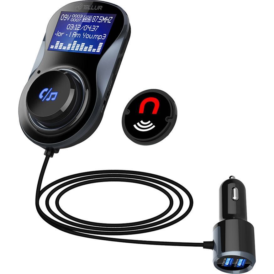 Modulator FM, Car kit auto, MP3, Bluetooth, incarcare dual USB QC3.0