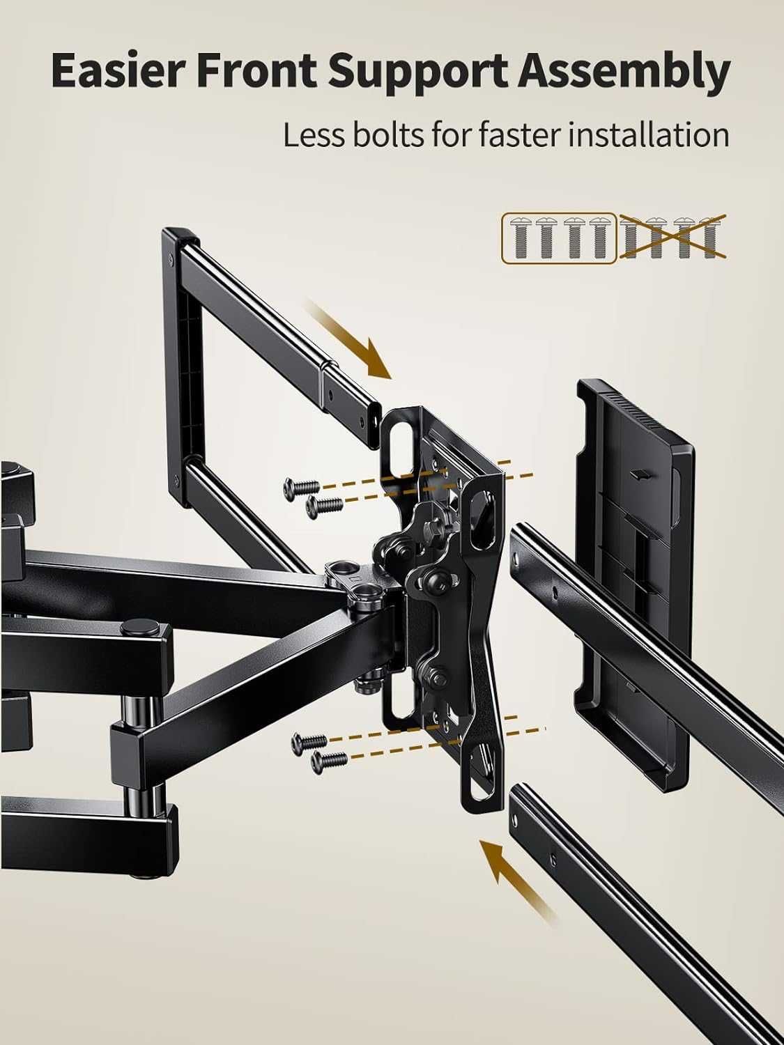Suport TV de perete reglabil, Alphamount, diagonala 94-190cm, Pret Fix