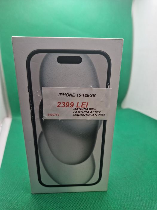 Iphone 15 128GB•Bateria 89•Factura•Amanet Lazar Crangasi•54007