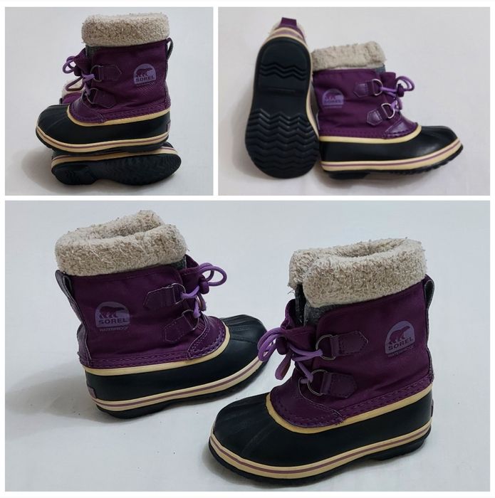 Cizme zapada SOREL Carnivale, ghete iarnă ptr copii, apreschiuri nr 30