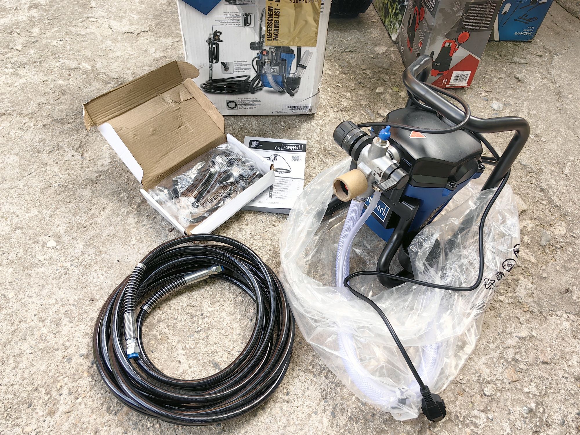 Безвъздушна Система за пръскане на боя, 750W, Scheppach ACS3000 / 5906